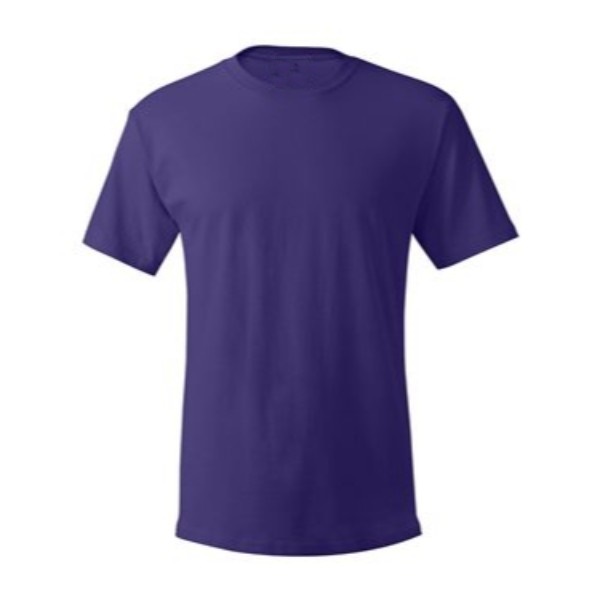 purple plain blank t shirt front